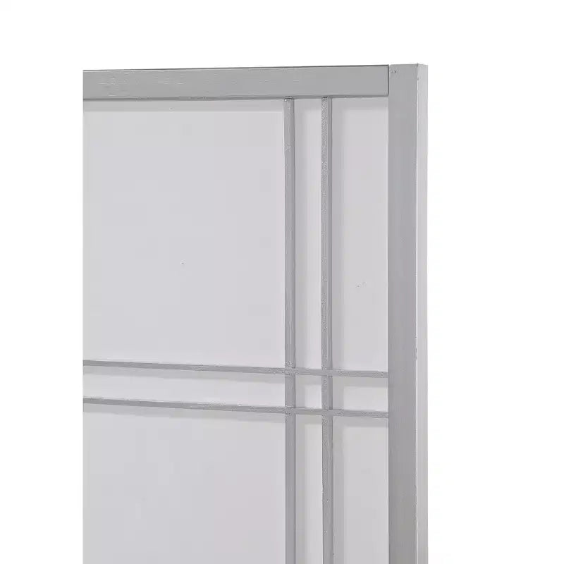 Biombo de 4 paneles Seto, plateado