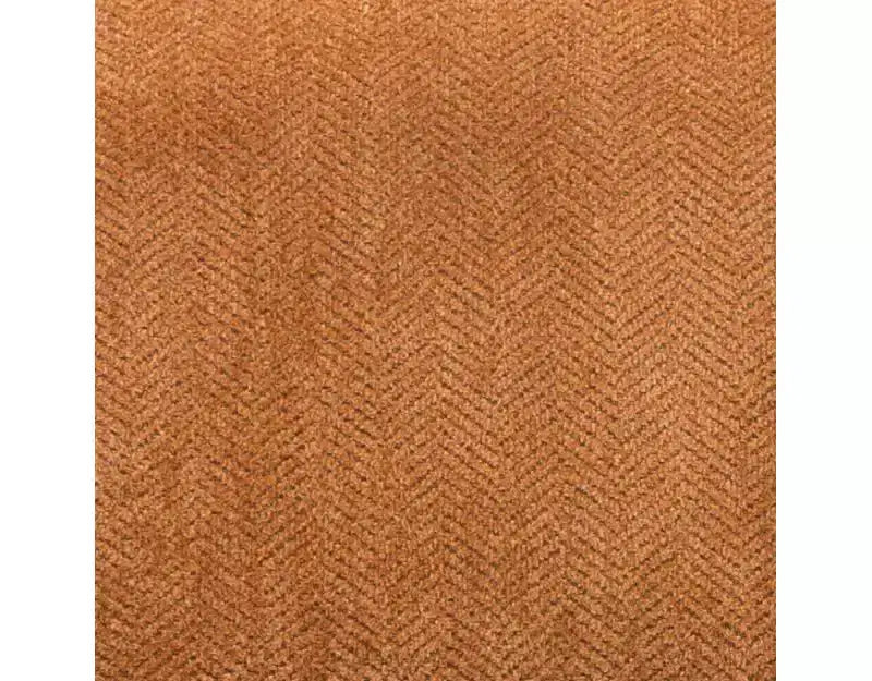Sillón decorativo sin brazos Pisano de tejido chenilla con almohada de riñón, naranja