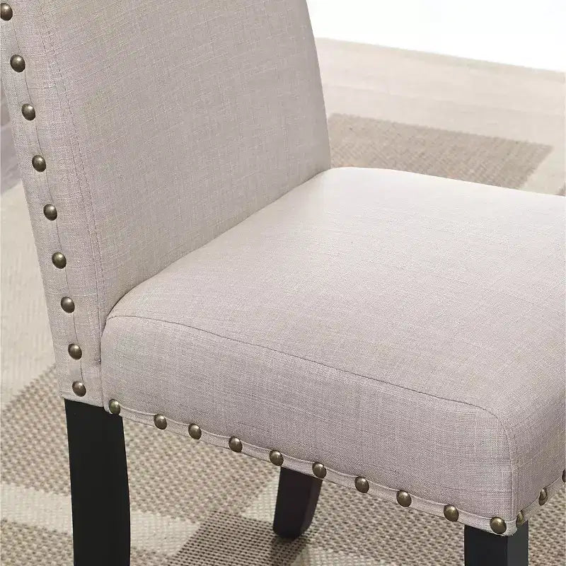 Juego de comedor redondo Mytzi de 5 piezas con 4 sillas tapizadas