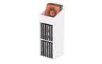 Record Rack 330 — Estación de almacenamiento de vinilos de 2 piezas, con capacidad para 330 discos, blanco