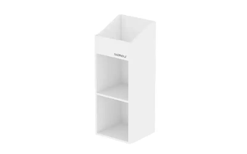Record Rack 330 — Estación de almacenamiento de vinilos de 2 piezas, con capacidad para 330 discos, blanco