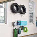 Estantes de pared Bristol de 30 x 120 cm para garaje, paquete de 2, blancos