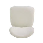 Sillas de comedor tapizadas Sebastian con estructura de hierro, juego de 4, beige/negro
