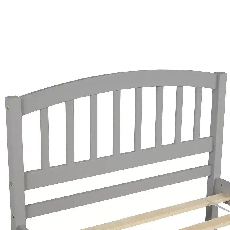Elegante cama plataforma individual con nido, madera maciza de pino