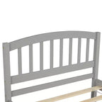 Elegante cama plataforma individual con nido, madera maciza de pino