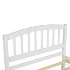 Elegante cama plataforma individual con nido, madera maciza de pino