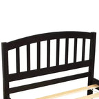 Elegante cama plataforma individual con nido, madera maciza de pino
