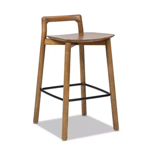 Jennifer Taylor Home Sven 26.5 Modern Minimalist Low Back Wood Counter Stool