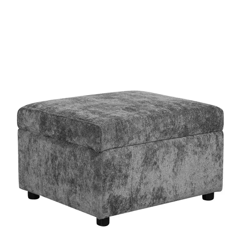Sofá cama seccional moderno de 112" con otomana de almacenamiento, carga USB y 3 almohadas