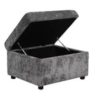 Sofá cama seccional moderno de 112" con otomana de almacenamiento, carga USB y 3 almohadas