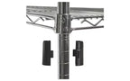 Estante de alambre de 4 niveles con certificación NSF con ruedas, 122 cm ancho x 46 cm prof. x 183 cm alto, plateado