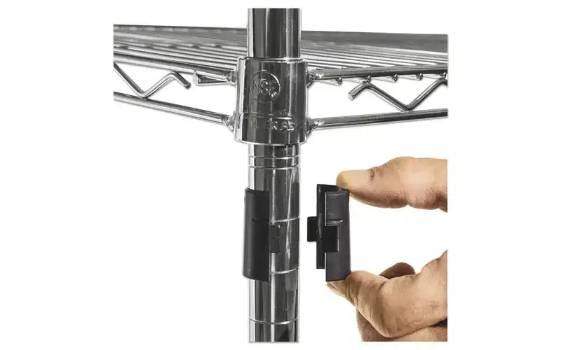Estante de alambre de 4 niveles con certificación NSF con ruedas, 122 cm ancho x 46 cm prof. x 183 cm alto, plateado