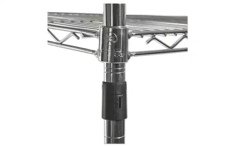 Estante de alambre de 4 niveles con certificación NSF con ruedas, 122 cm ancho x 46 cm prof. x 183 cm alto, plateado