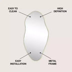 Espejo decorativo de pared con marco asimétrico irregular Everly, estilo art déco