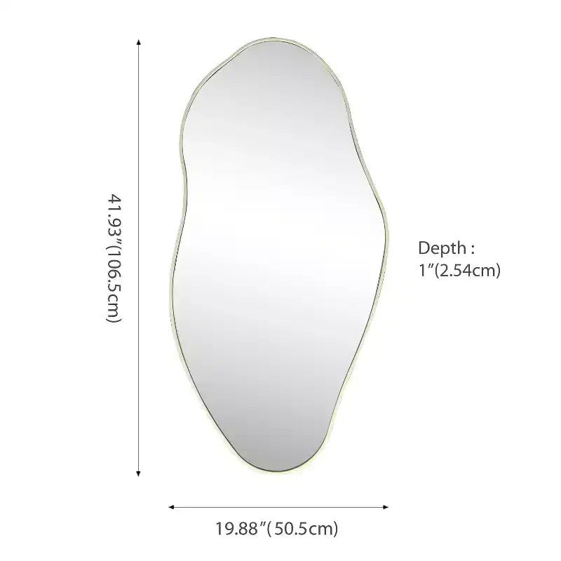 Espejo decorativo de pared con marco asimétrico irregular Everly, estilo art déco
