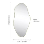 Espejo decorativo de pared con marco asimétrico irregular Everly, estilo art déco