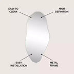 Espejo decorativo de pared con marco asimétrico irregular Everly, estilo art déco