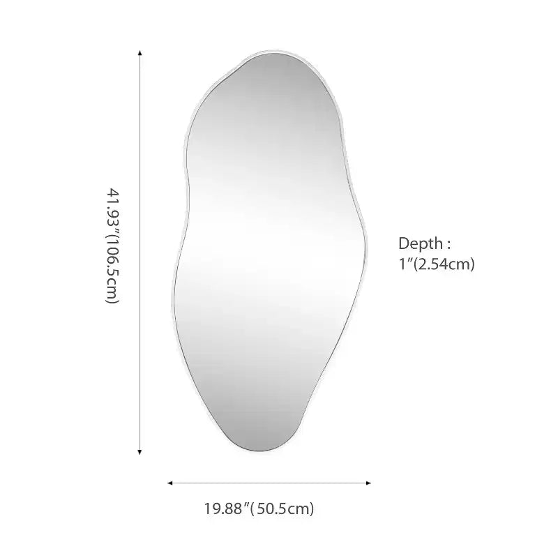 Espejo decorativo de pared con marco asimétrico irregular Everly, estilo art déco