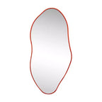 Espejo decorativo de pared con marco asimétrico irregular Everly, estilo art déco