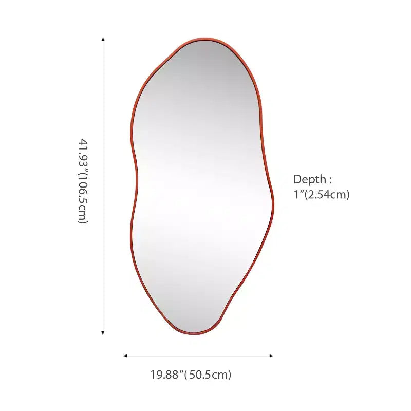 Espejo decorativo de pared con marco asimétrico irregular Everly, estilo art déco