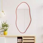 Espejo decorativo de pared con marco asimétrico irregular Everly, estilo art déco