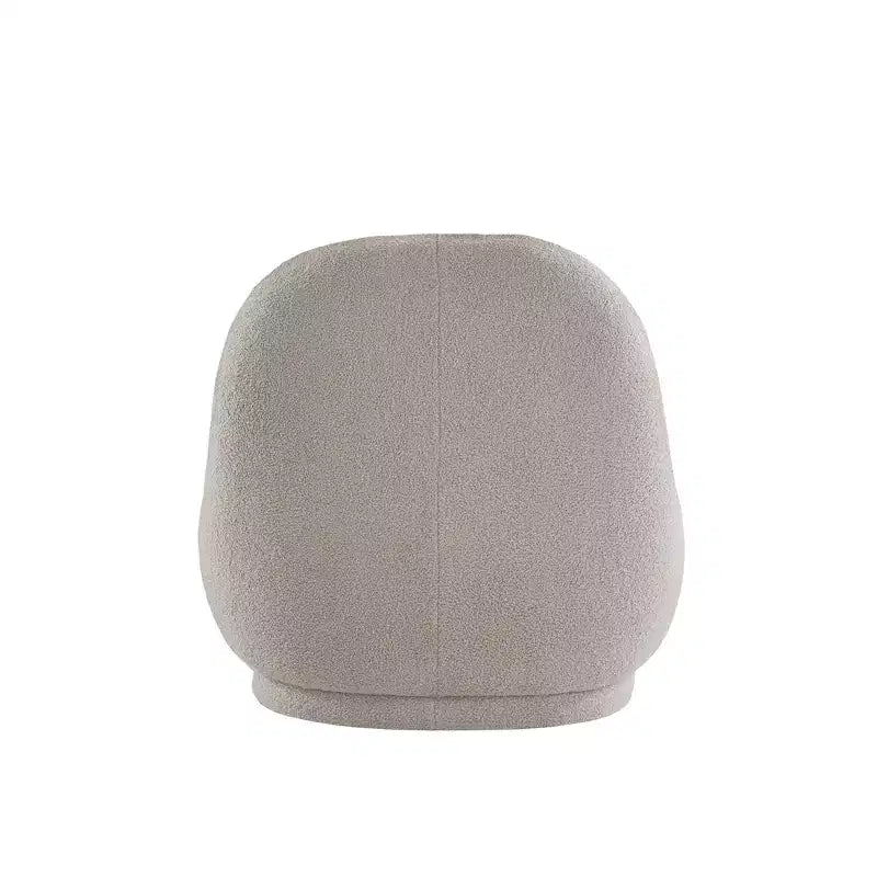 Sillón auxiliar Morro Boucle sin brazos, estructura de madera de acacia, contemporáneo