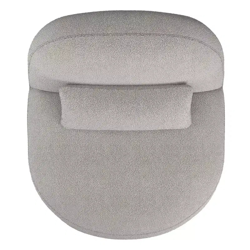 Sillón auxiliar Morro Boucle sin brazos, estructura de madera de acacia, contemporáneo