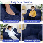 Sofá puf para niños con espuma viscoelástica, suave, cómodo y resistente a la deformación, adecuado para salas de estar, dormitorios y apartamentos