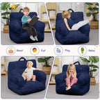 Sofá puf para niños con espuma viscoelástica, suave, cómodo y resistente a la deformación, adecuado para salas de estar, dormitorios y apartamentos