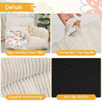 Sofá puf para niños con espuma viscoelástica, suave, cómodo y resistente a la deformación, adecuado para salas de estar, dormitorios y apartamentos