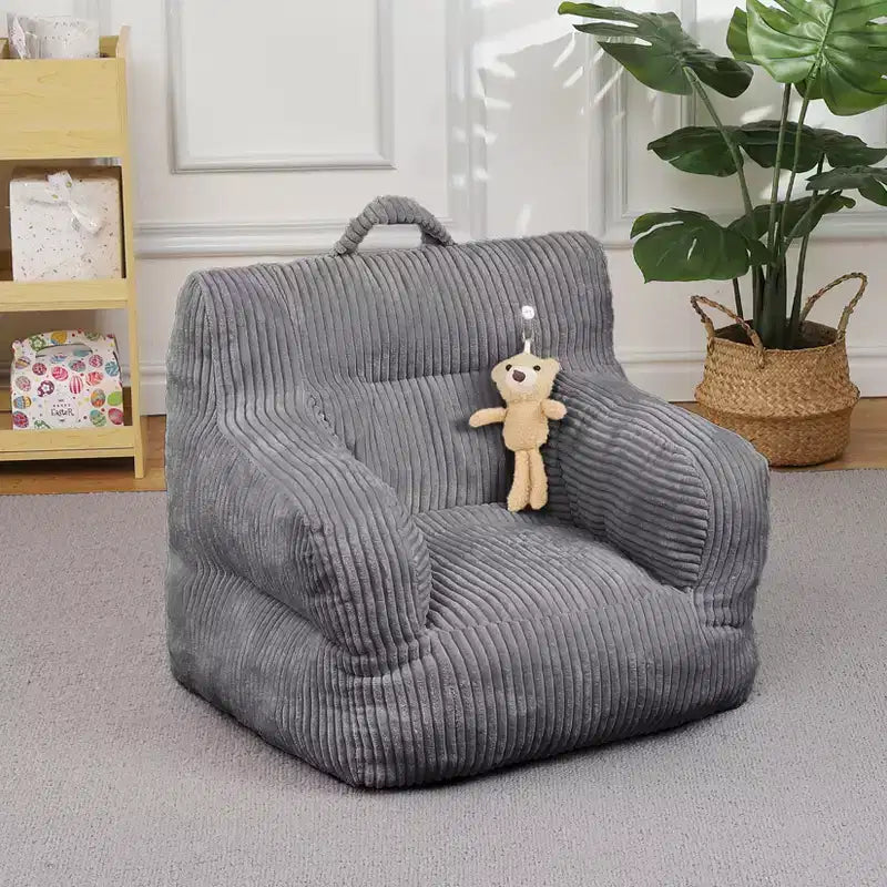 Children's beanbag sofa with memory foam, soft, comfortable and resistant to deformation, suitable for living rooms, bedrooms, and apartments