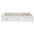 Cama Plataforma Matrimonial con 6 Cajones de Almacenamiento, Sin Cabecero, Capacidad 158 kg