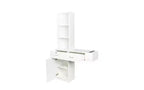 Tocador moderno minimalista de 39" con 2 cajones y gabinete, blanco