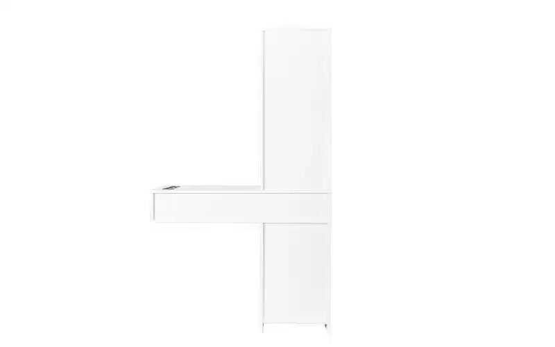 Tocador moderno minimalista de 39" con 2 cajones y gabinete, blanco