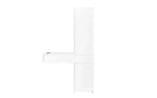 Tocador moderno minimalista de 39" con 2 cajones y gabinete, blanco