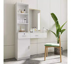 Tocador moderno minimalista de 39" con 2 cajones y gabinete, blanco