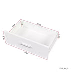 Tocador moderno minimalista de 39" con 2 cajones y gabinete, blanco