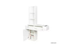 Tocador moderno minimalista de 39" con 2 cajones y gabinete, blanco