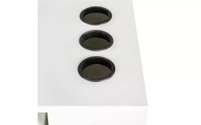 Tocador moderno minimalista de 39" con 2 cajones y gabinete, blanco