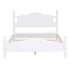 Base de cama de plataforma Queen de madera con soporte de listones de madera