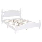 Base de cama de plataforma Queen de madera con soporte de listones de madera