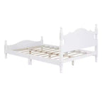 Base de cama de plataforma Queen de madera con soporte de listones de madera