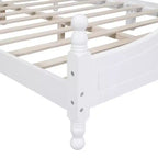 Base de cama de plataforma Queen de madera con soporte de listones de madera