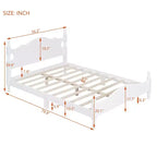 Base de cama de plataforma Queen de madera con soporte de listones de madera