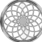 HomeRoots 26 Silver Aluminum Open Lattice Round Top End Table
