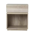 HomeRoots 24 Brown Manufactured Wood Rectangular End Table With Drawer With Shelf