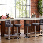 Mesa de bar para el hogar 63, mesa de pub de 2 niveles con reposapiés, gabinete de bar de café moderno para cocina, bistró, comedor y sala de estar