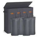 SONGMICS 55.4 Gallon (210 L) Laundry Hamper, 4-Compartment Laundry Basket Sorter with Lid, Labels, Removable Liner Bags, for Bedroom