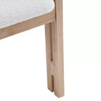 Sillas de comedor tapizadas de madera de caucho de estilo moderno de mediados de siglo Pascale, juego de 4