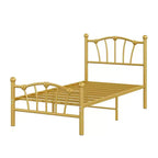 Encantadora estructura de cama de metal con cabecero en forma de corazón, plataforma robusta, almacenamiento bajo la cama, no necesita somier, perfecta para dormitorios de niños y niñas
